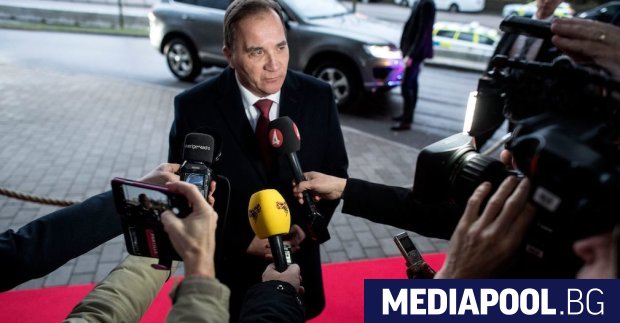 Министър-председателят на Швеция и домакин на срещата Стефан Льовен говори