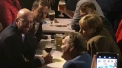 Меркел, Макрон, Мишел и Бетел пиха бира в Брюксел след срещата на ЕС